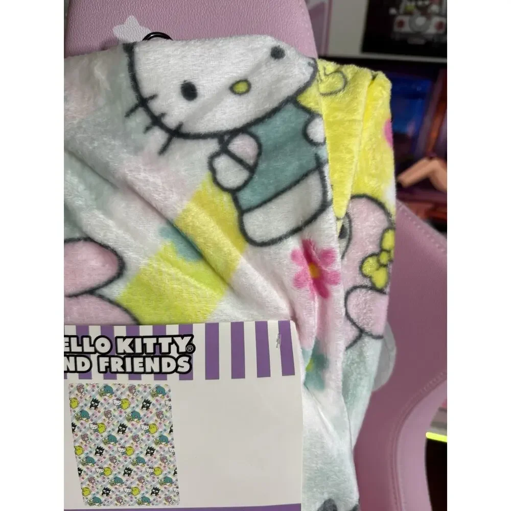 Hello Kitty & Friends Throw Blanket Silk Touch 50x70 Springy Keroppi 2024 Sanrio